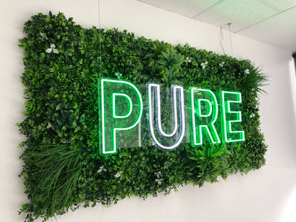 White Oasis Artificial Vertical Garden Green Wall Panel 40×40in 11 SQ FT – UV Resistant – Commercial Grade