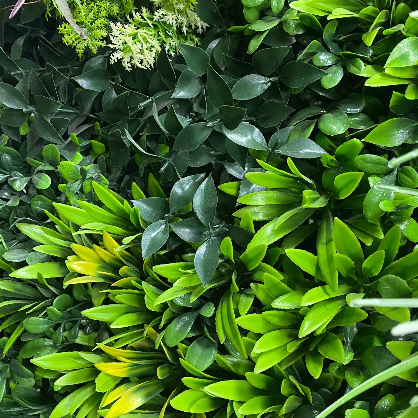 Evergreen Triptych Artificial Vertical Garden Green Wall Panel Set of 3 33 SQ FT – UV Resistant – Commercial Grade