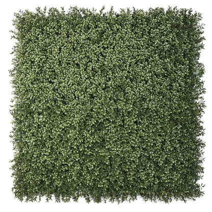 Dense Lush Boxwood Artificial Vertical Garden Green Wall Panel 40×40in 11 SQ FT – NFPA701 Fire Rated – UV Resistant – Commercial Grade