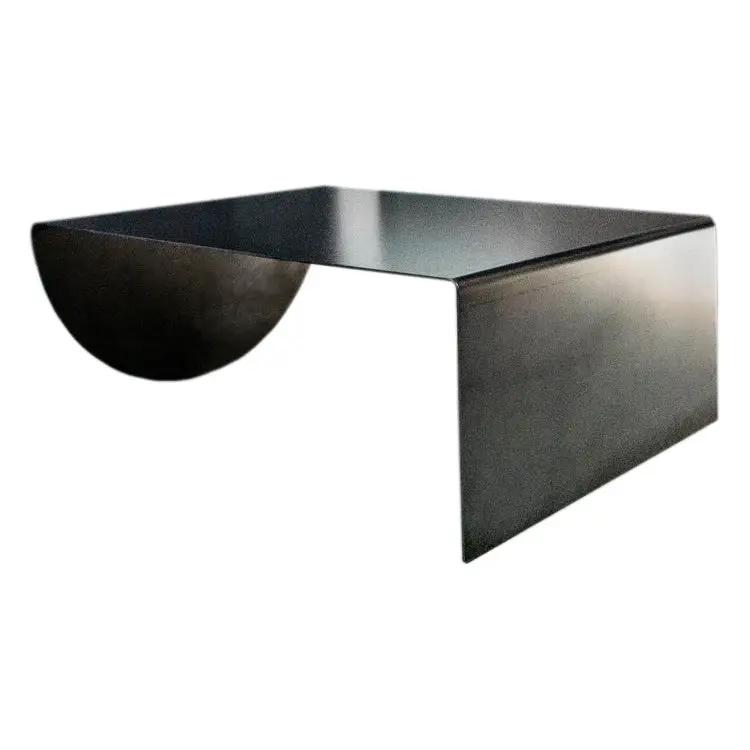 Raw Steel Asymmetrical Industrial Coffee Table Heavy Duty 4mm