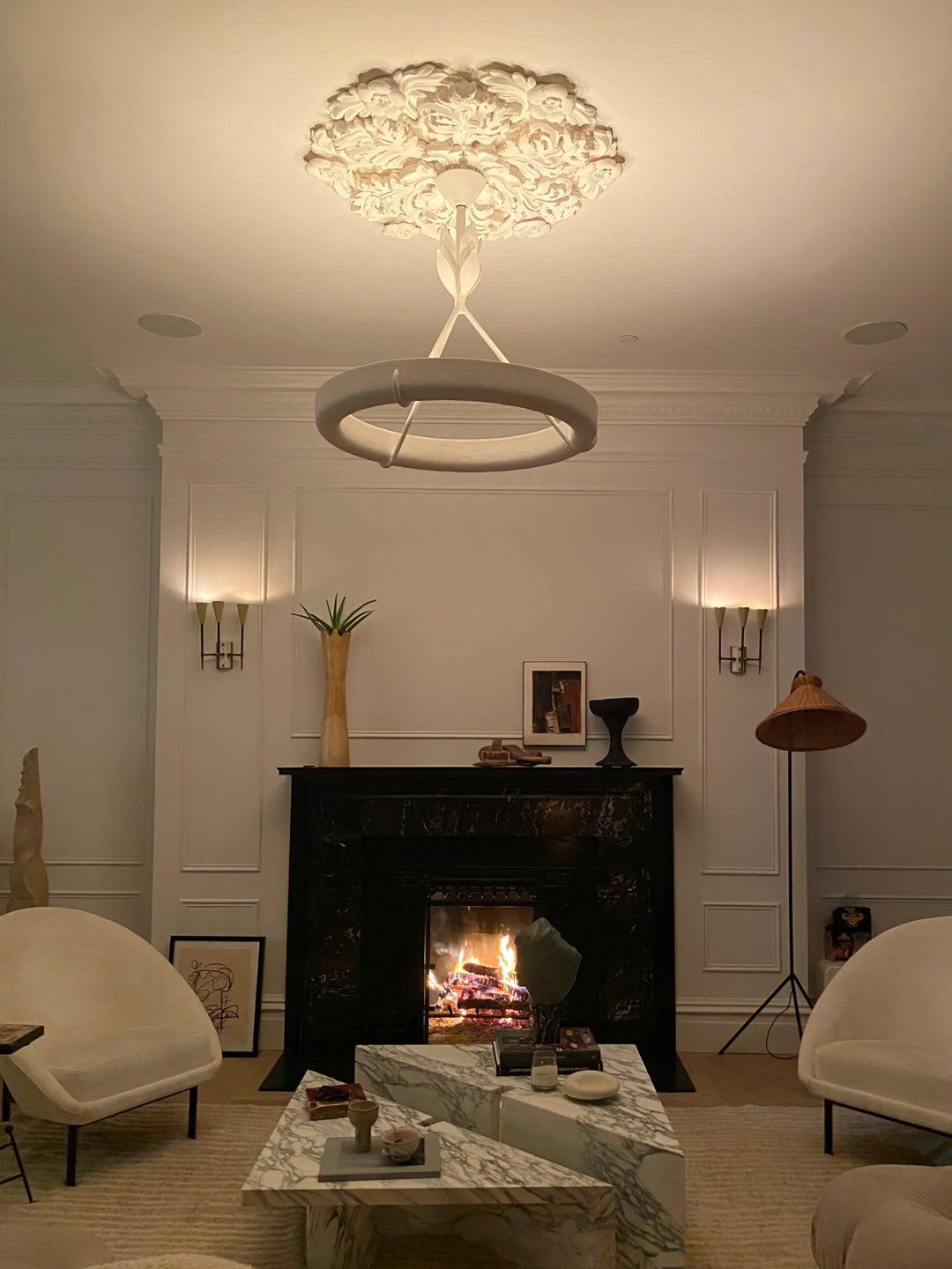 Athena Plaster Ring Chandelier