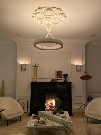 Athena Plaster Ring Chandelier