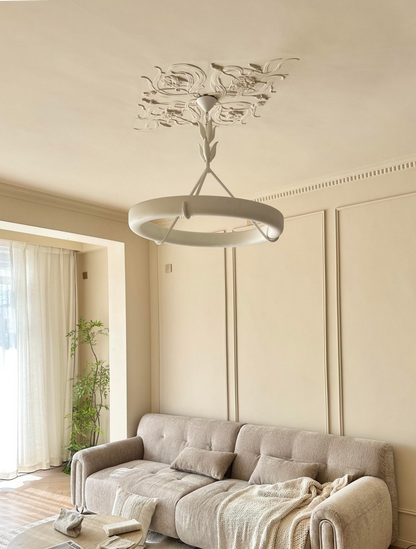 Athena Plaster Ring Chandelier