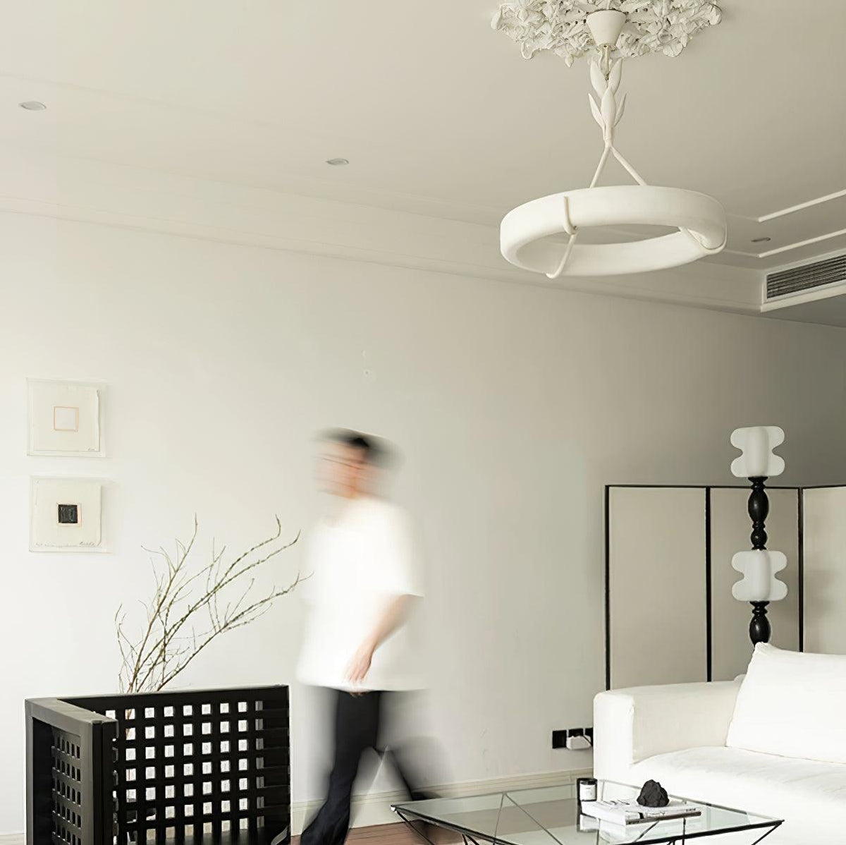 Athena Plaster Ring Chandelier