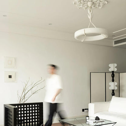Athena Plaster Ring Chandelier