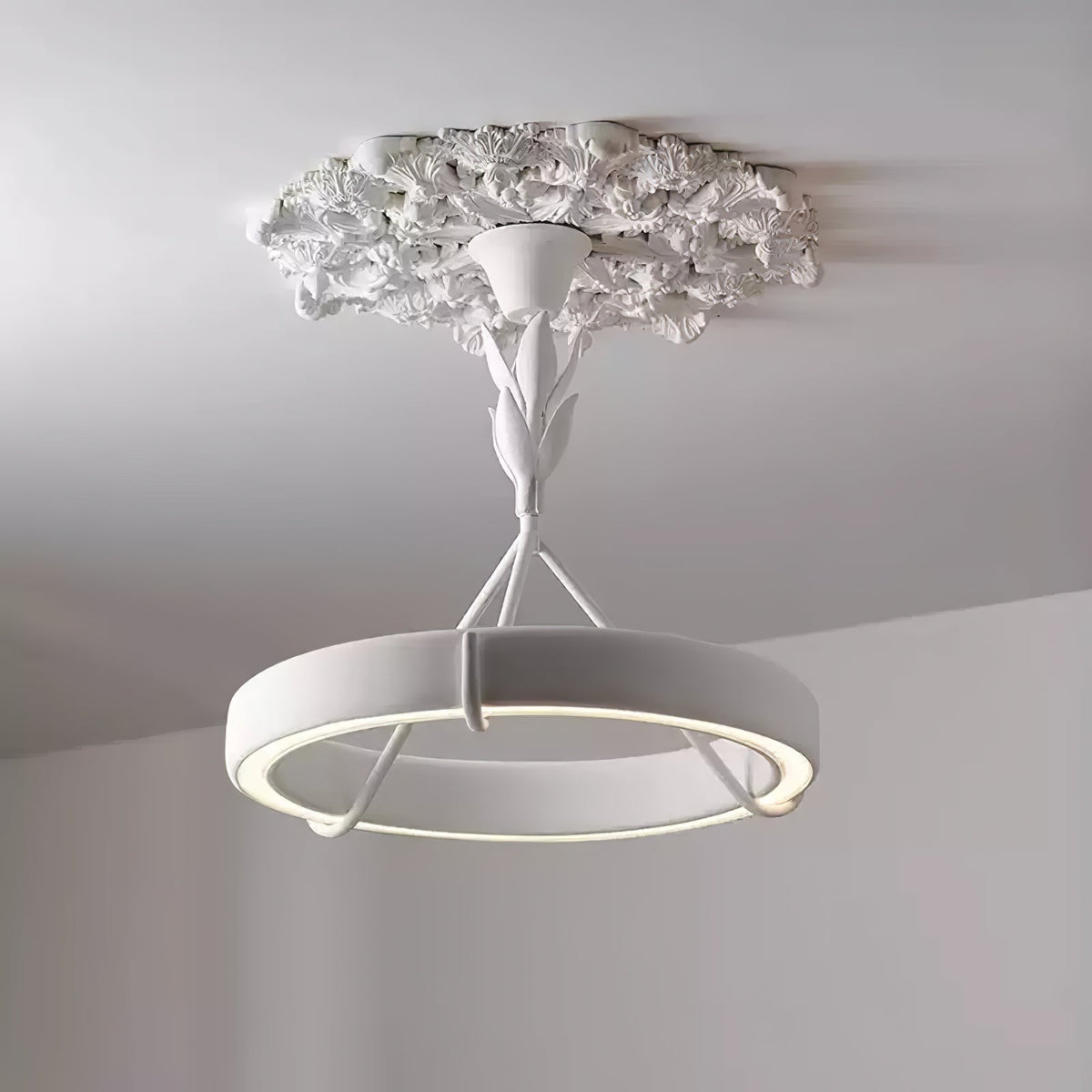 Athena Plaster Ring Chandelier