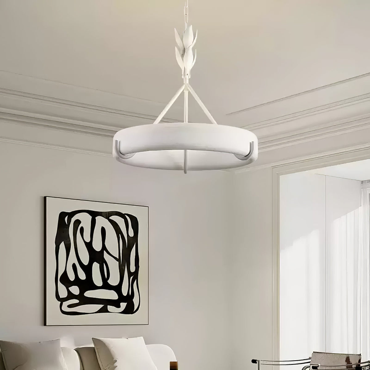 Athena Plaster Ring Chandelier