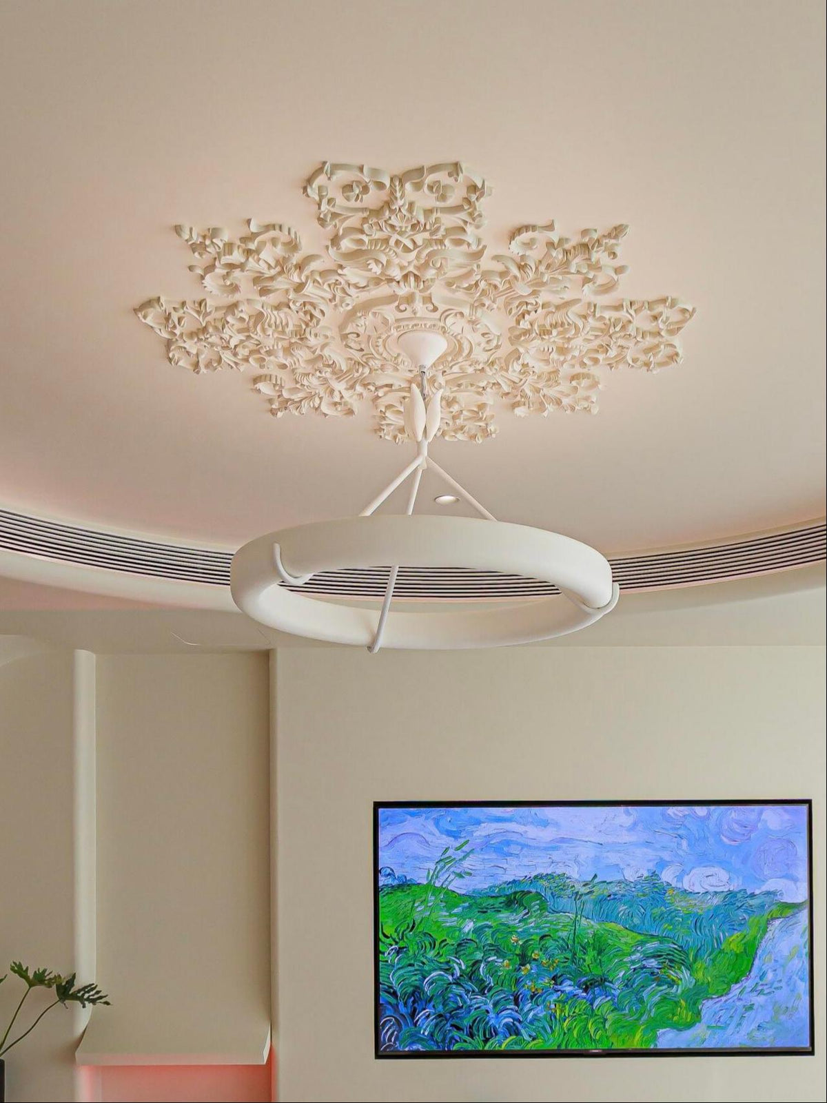 Athena Plaster Ring Chandelier