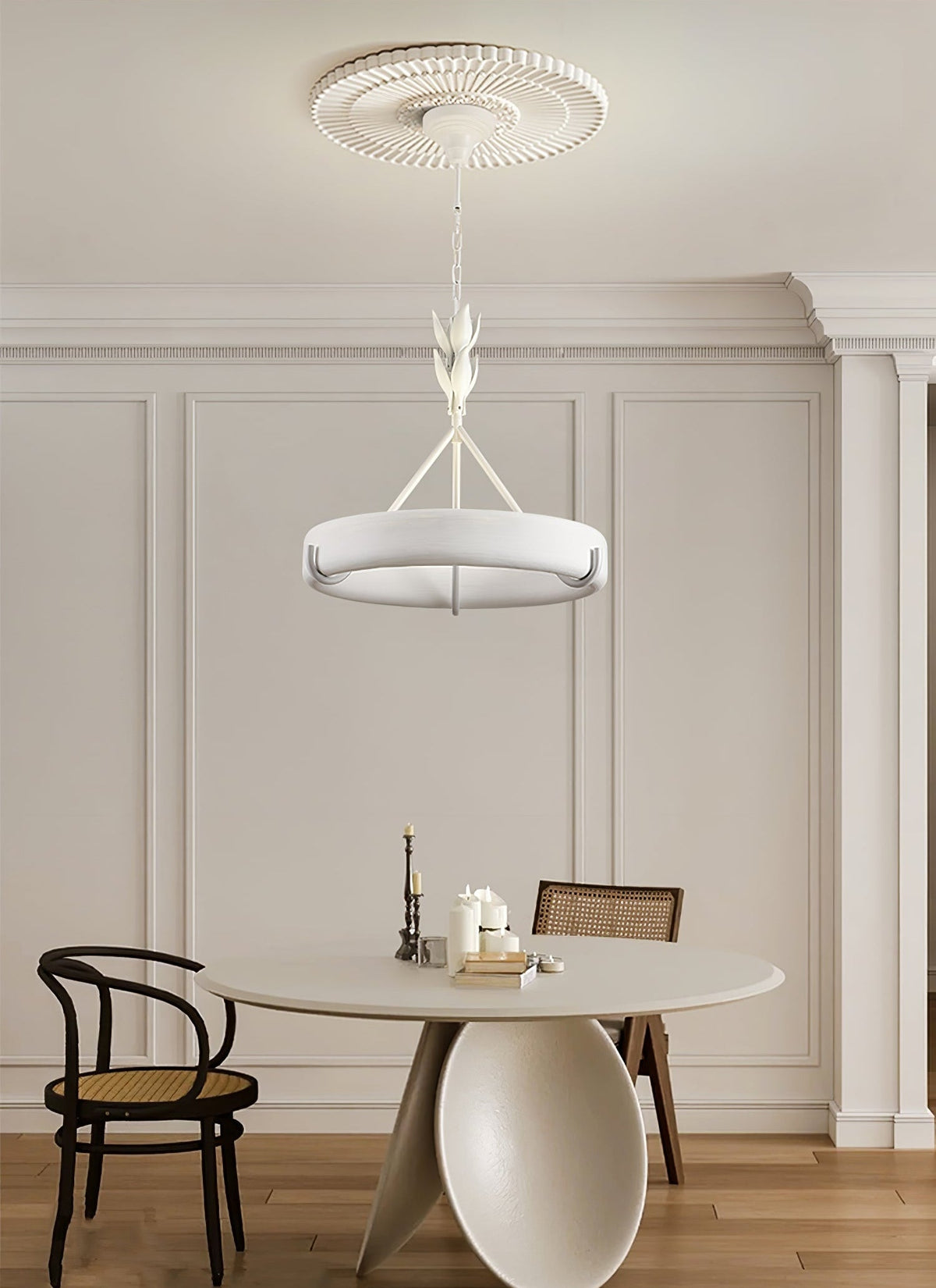 Athena Plaster Ring Chandelier