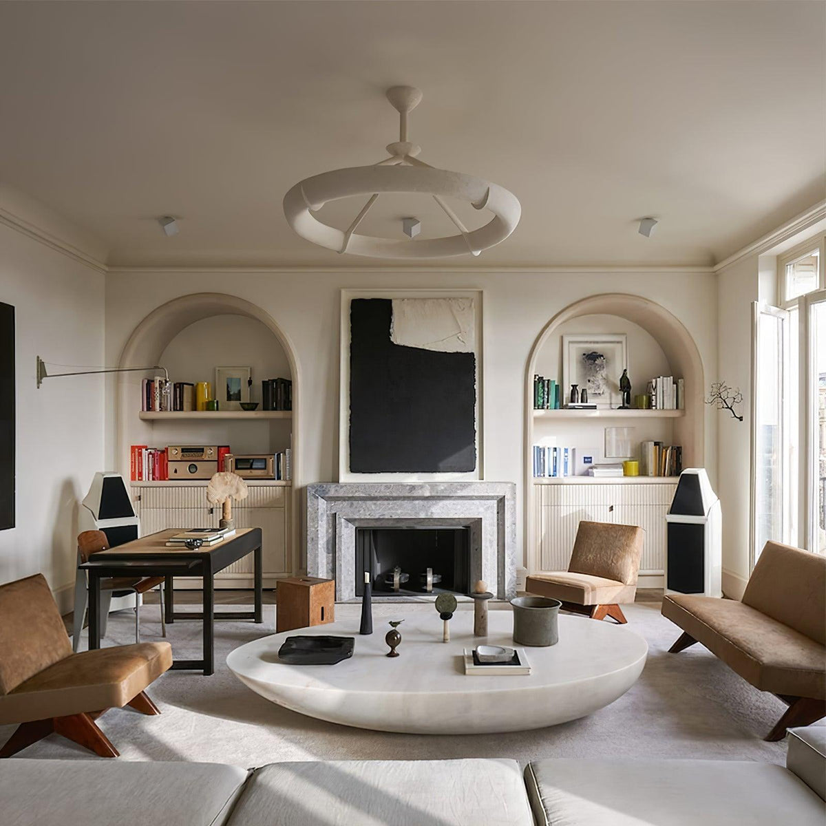 Athena Plaster Ring Chandelier