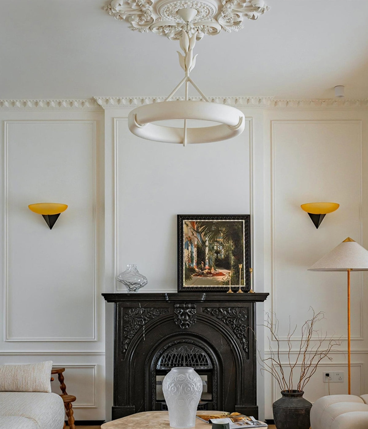 Athena Plaster Ring Chandelier