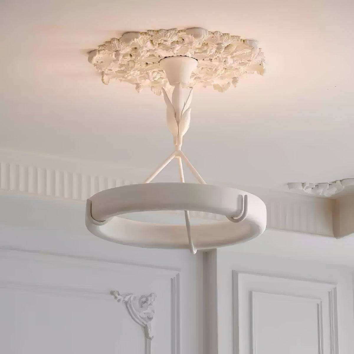 Athena Plaster Ring Chandelier