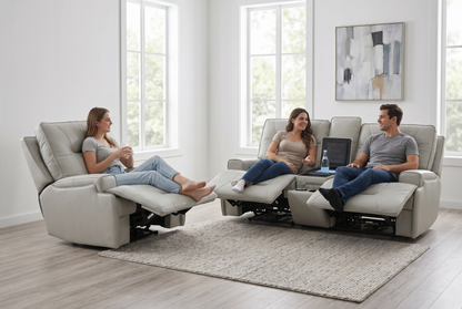 Atlas Fog Zero Gravity Power Reclining Sofa w/ Fridge