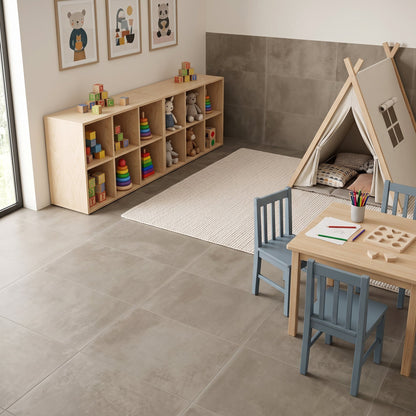Attitude Warm Sand Concrete Look Porcelain Tiles 12x24