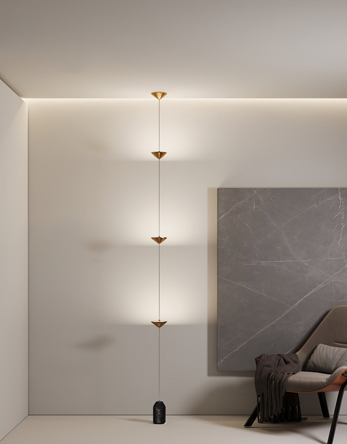 Aurevane Marble Tension Floor Lamp