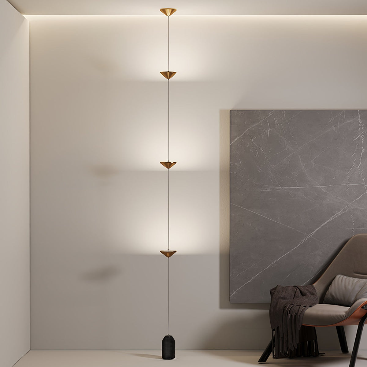 Aurevane Marble Tension Floor Lamp