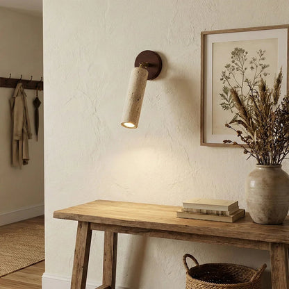 Avenelle Travertine Wood Wall Sconce