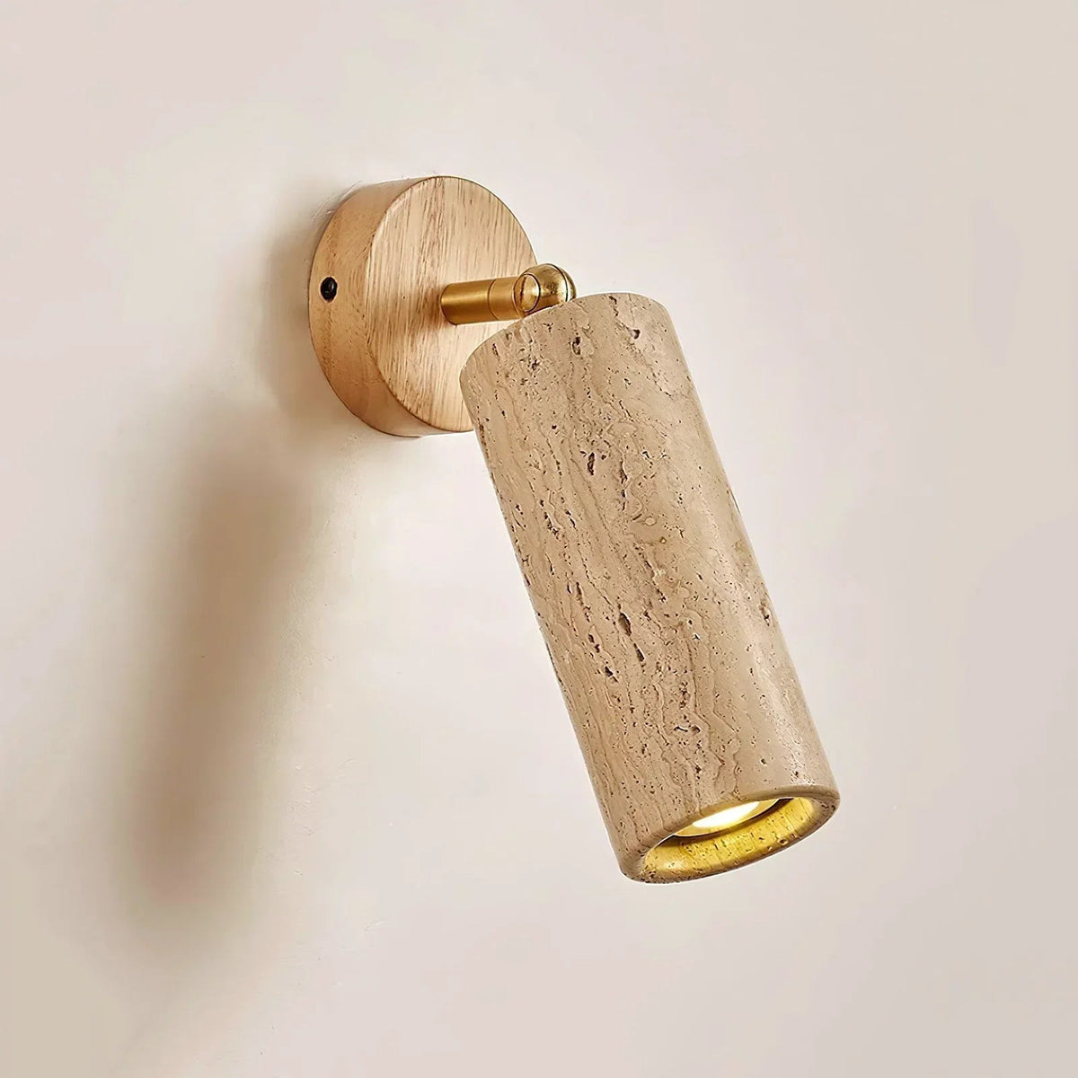 Avenelle Travertine Wood Wall Sconce