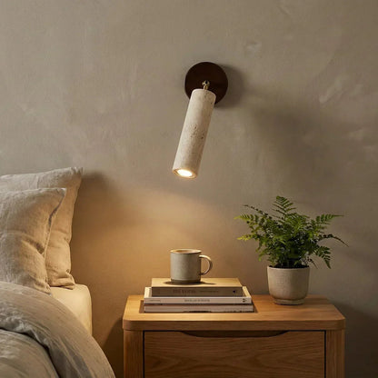 Avenelle Travertine Wood Wall Sconce