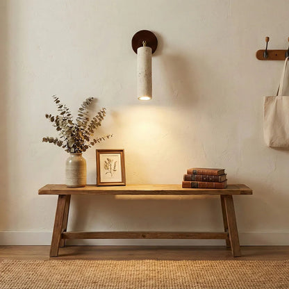 Avenelle Travertine Wood Wall Sconce