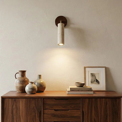 Avenelle Travertine Wood Wall Sconce