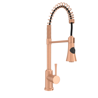 One-Handle Pre-Rinse Spring Copper Kitchen Faucet - AK96566-C