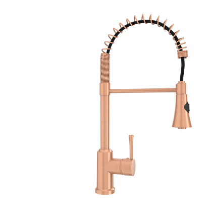 One-Handle Pre-Rinse Spring Copper Kitchen Faucet - AK96566-C