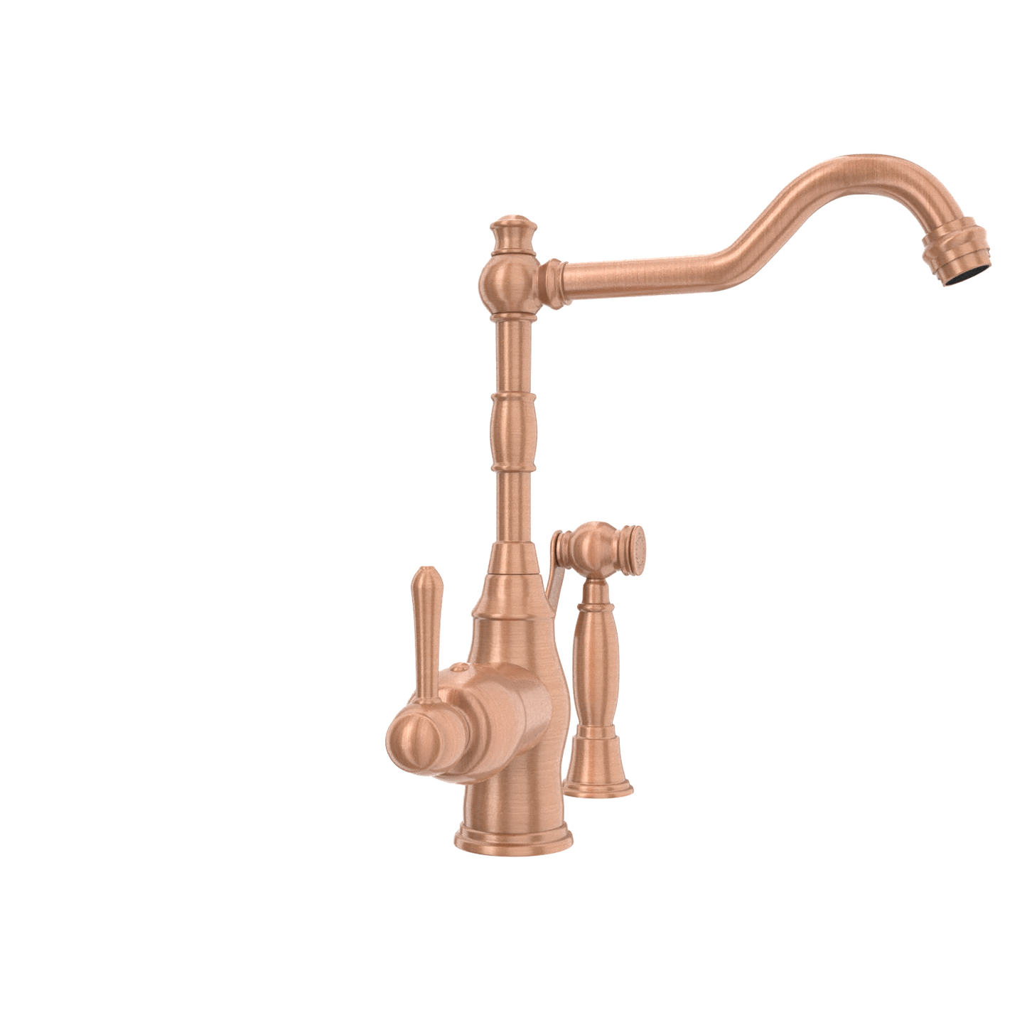 One-Handle Copper Widespread Kitchen Faucet with Side Sprayer - AK96918C