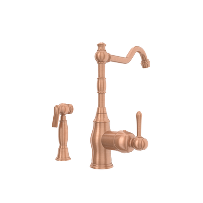 One-Handle Copper Widespread Kitchen Faucet with Side Sprayer - AK96918C