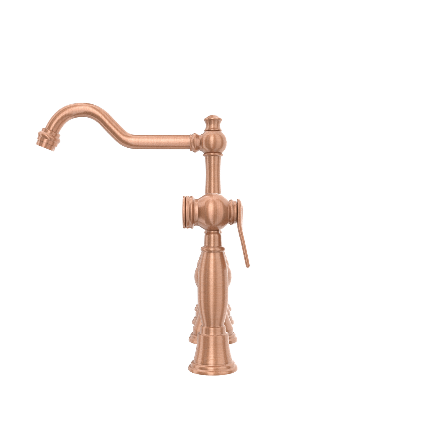 Two-Handles Copper Bridge Kitchen Faucet with Side Sprayer - AK96718C