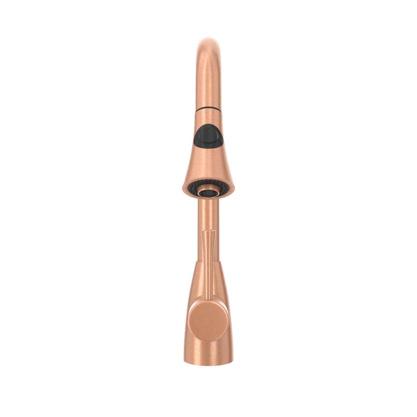 Copper Kitchen Faucet with Soap Dispenser, Single Handle Solid Brass High Arc Pull Down Sprayer Head Kitchen Sink Faucets with Deck Plate
