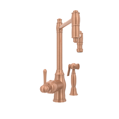 One-Handle Copper Pot Filler Kitchen Faucet with Side Sprayer