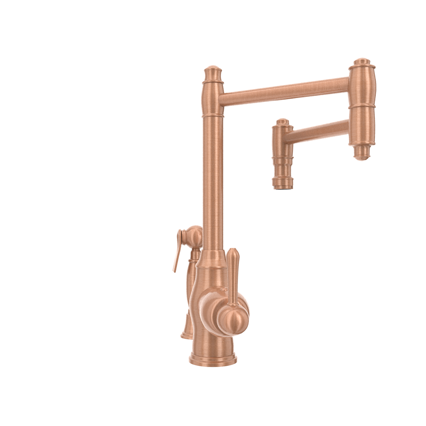 One-Handle Copper Pot Filler Kitchen Faucet with Side Sprayer