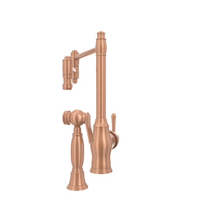 One-Handle Copper Pot Filler Kitchen Faucet with Side Sprayer