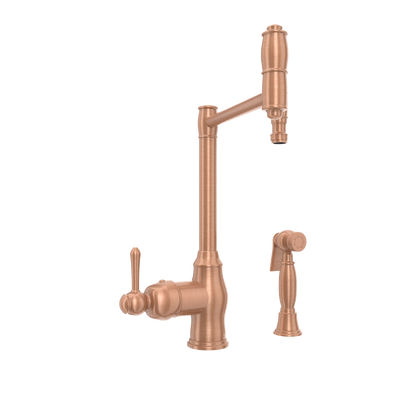 One-Handle Copper Pot Filler Kitchen Faucet with Side Sprayer - AK96918P1