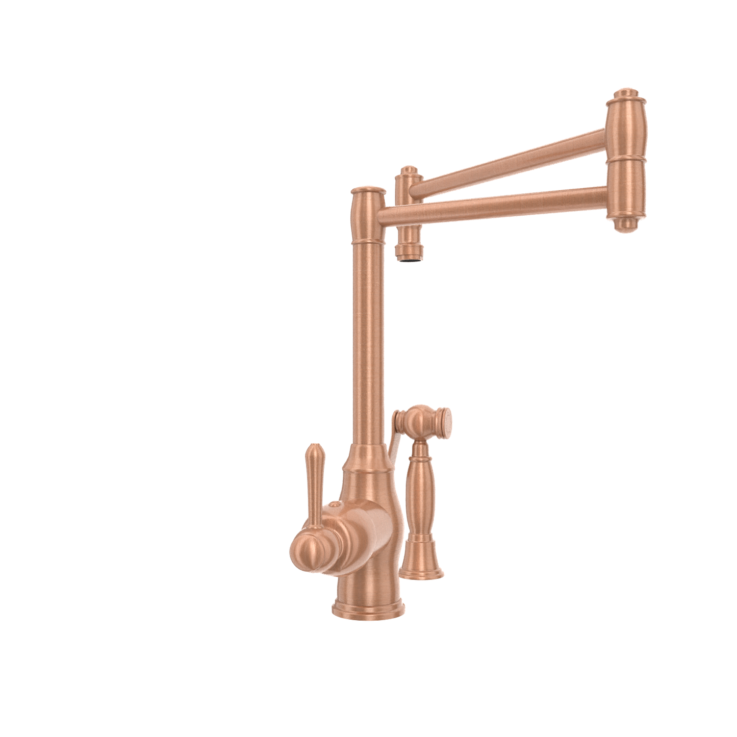 One-Handle Copper Pot Filler Kitchen Faucet with Side Sprayer - AK96918P1