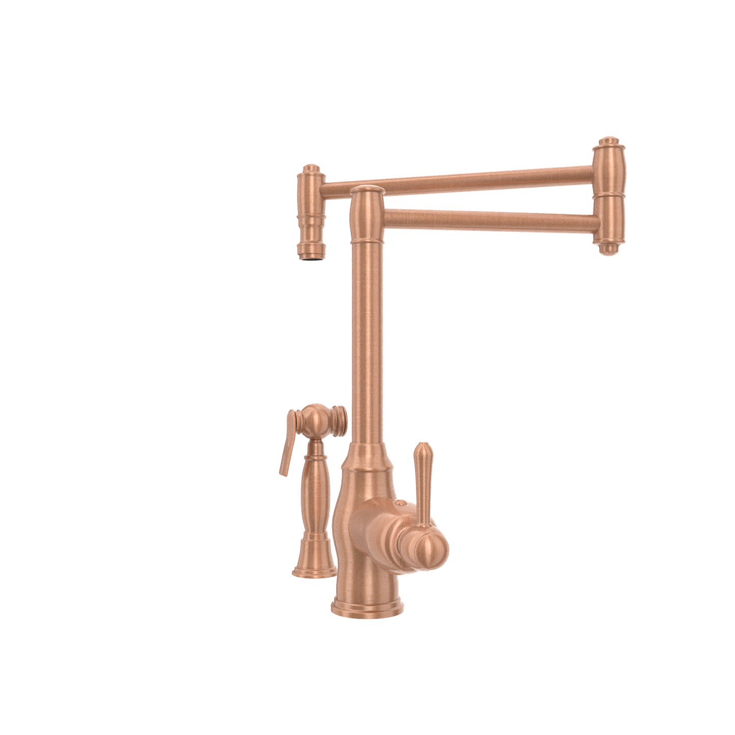 One-Handle Copper Pot Filler Kitchen Faucet with Side Sprayer - AK96918P1