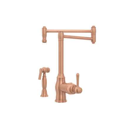 One-Handle Copper Pot Filler Kitchen Faucet with Side Sprayer - AK96918P1