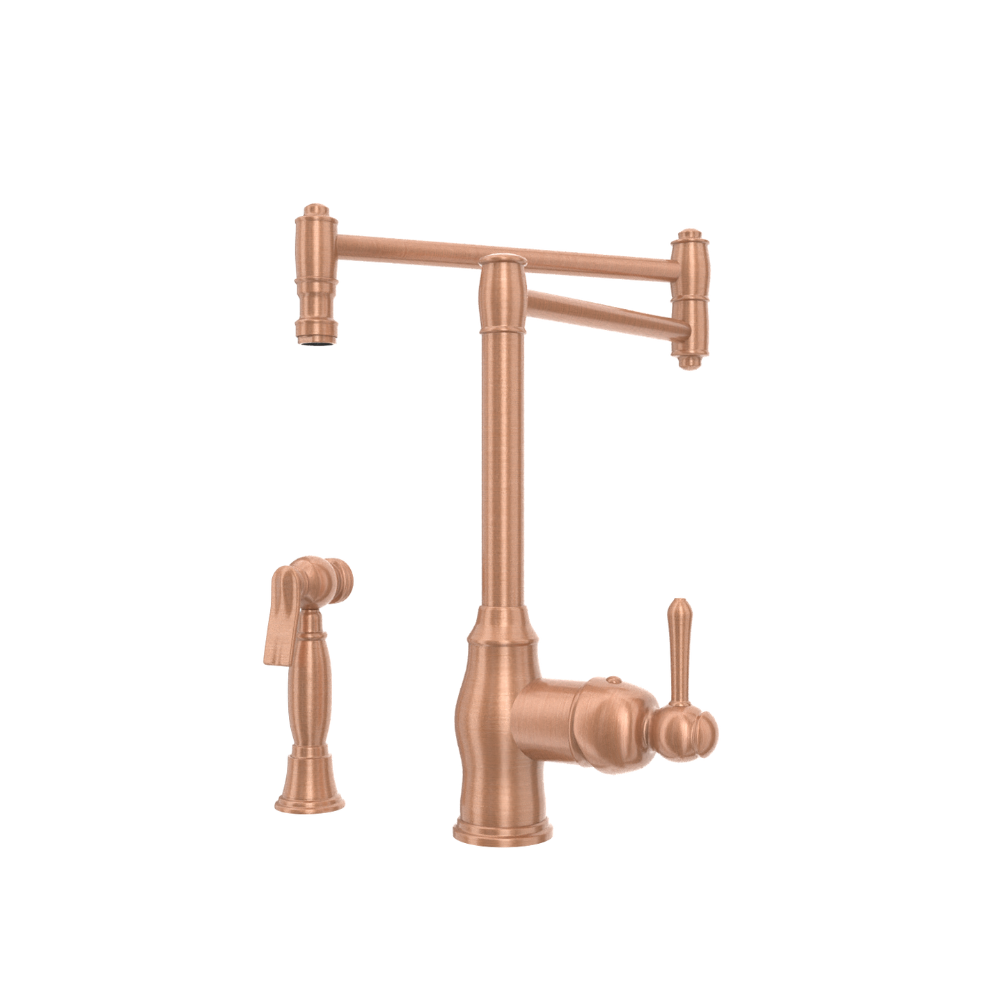 One-Handle Copper Pot Filler Kitchen Faucet with Side Sprayer - AK96918P1
