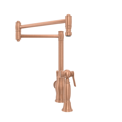 One-Handle Copper Pot Filler Kitchen Faucet with Side Sprayer - AK96918P1