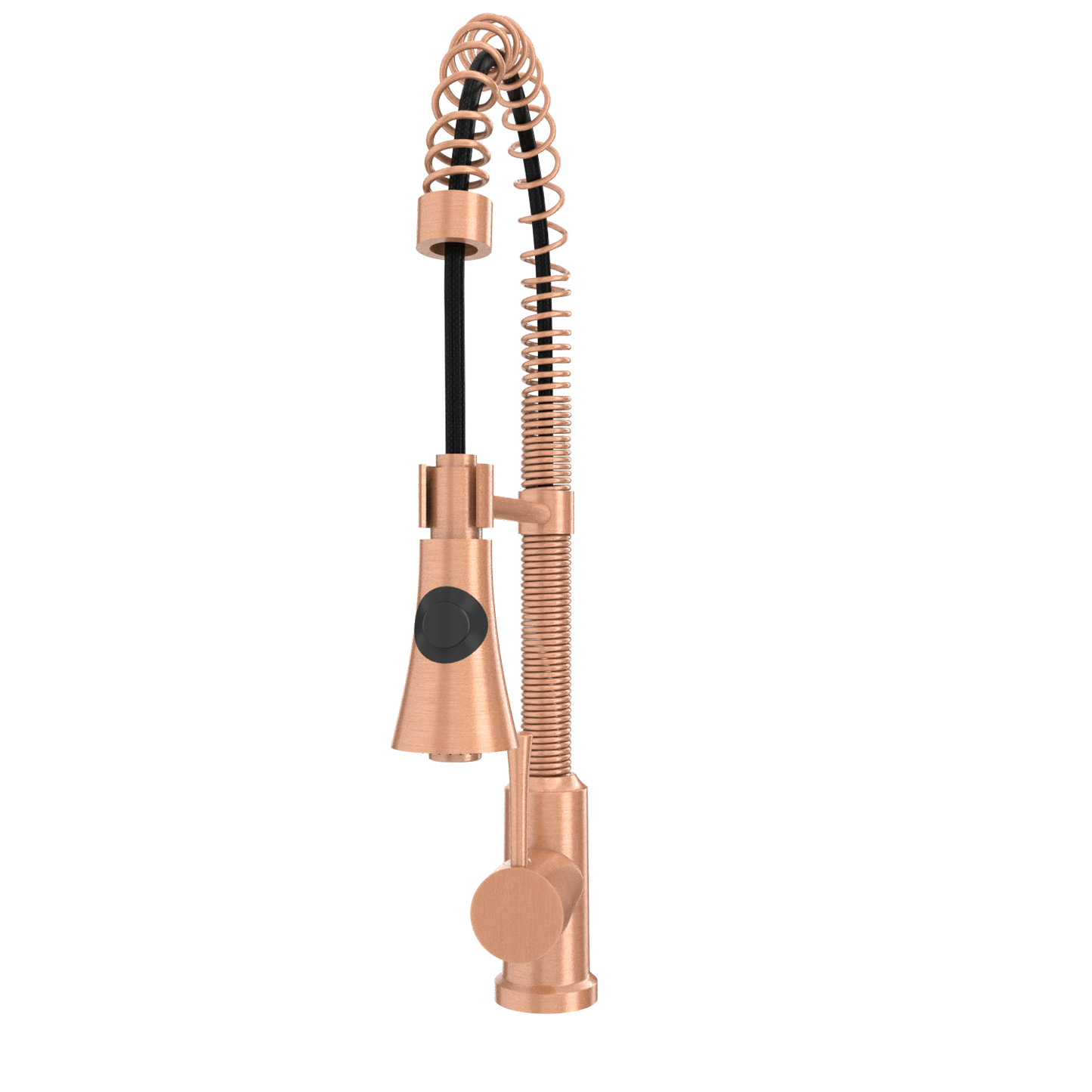 Copper Pre-Rinse Spring Kitchen Faucet, Single Level Solid Brass Kitchen Sink Faucets with Pull Down Sprayer - AK96565C