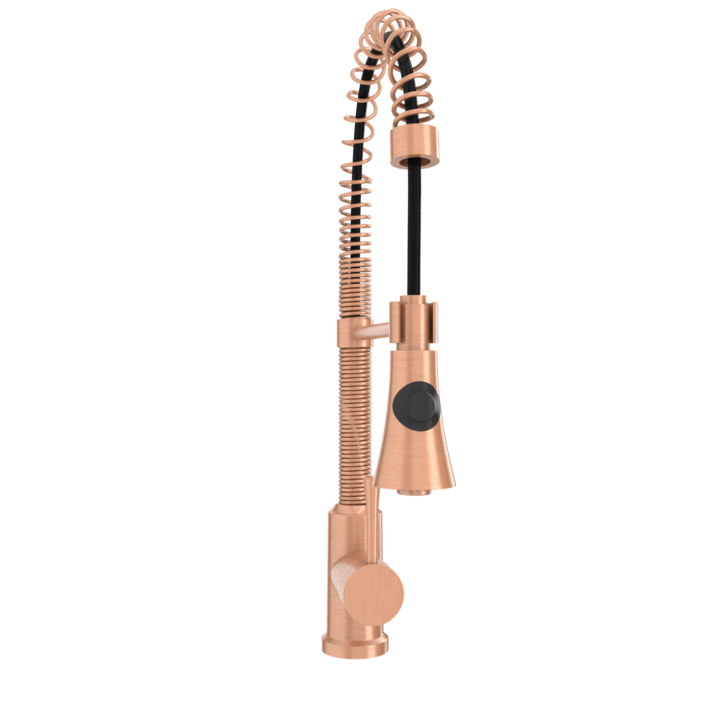 Copper Pre-Rinse Spring Kitchen Faucet, Single Level Solid Brass Kitchen Sink Faucets with Pull Down Sprayer - AK96565C
