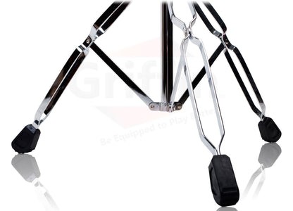 Straight Cymbal Stand by GRIFFIN | Deluxe Percussion Drum Hardware Set for Mounting Medium-Duty Crash, Ride & Splash Cymbals | Double Braced Legs, Slip-Proof Gear Holder | Light for Mobile Drummers
