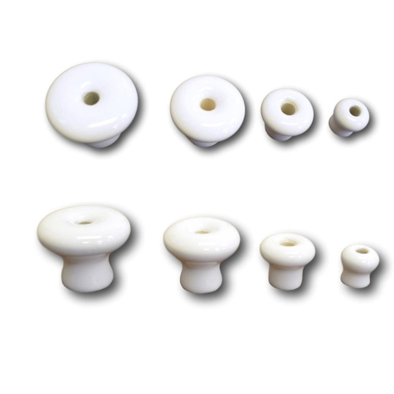 Porcelain Knob Front Mount - 4 Sizes Available
