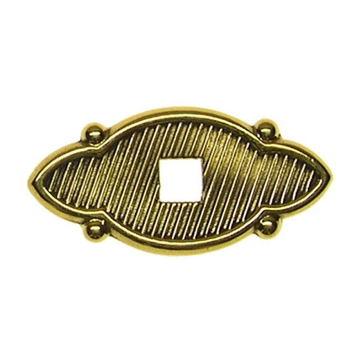 Small Colonial Revival Brass Pendant Pull Back Plate