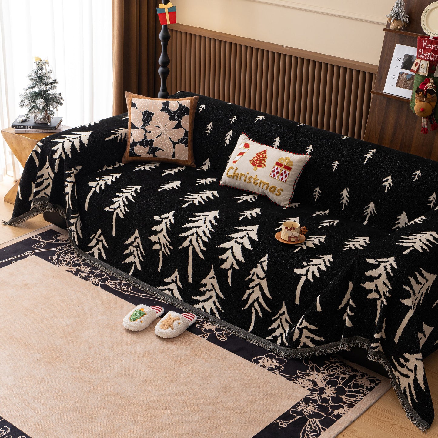 Modern Couch Covers for Couches Large Decorative Throw Blanket with Tassels for Couch