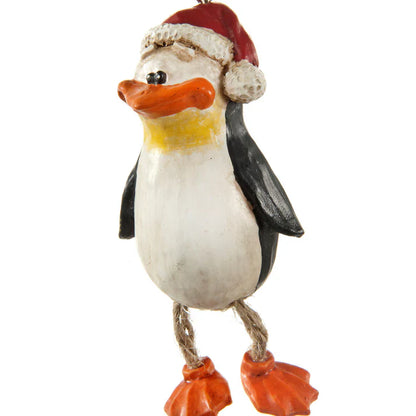Penguin With Santa Hat Ornament | Bert Anderson Collection