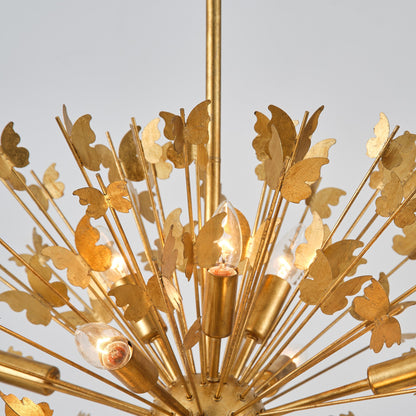 35 Inch Lydia 14-Light Golden Chandelier