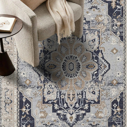 7ft x 5ft Vintage Indoor Non-Slip Washable Large  Area Rugs for Bedroom Living Room