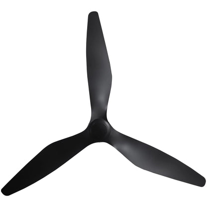 100 Inch Simon Black IP44 Outdoor Downrod Mount Ceiling Fan with Remote Control